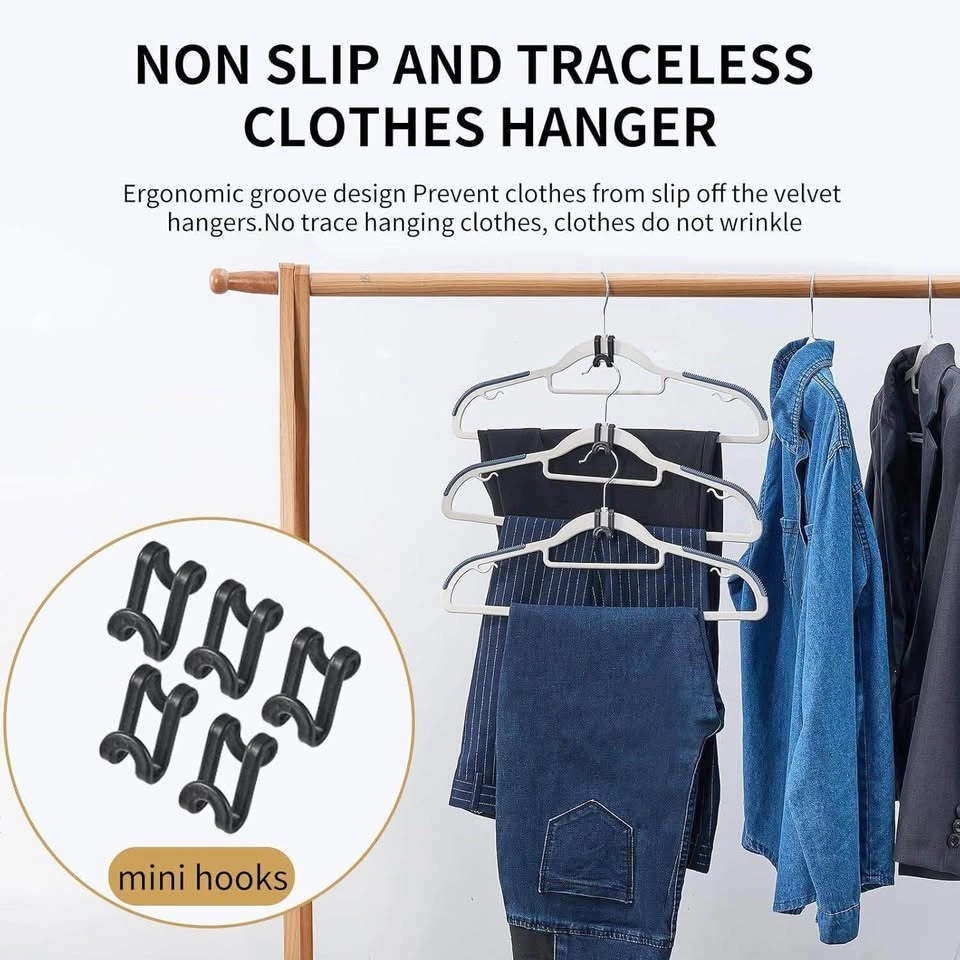 Organizer Set: 10 Plastic Hangers & 5 Hooks - photo 2