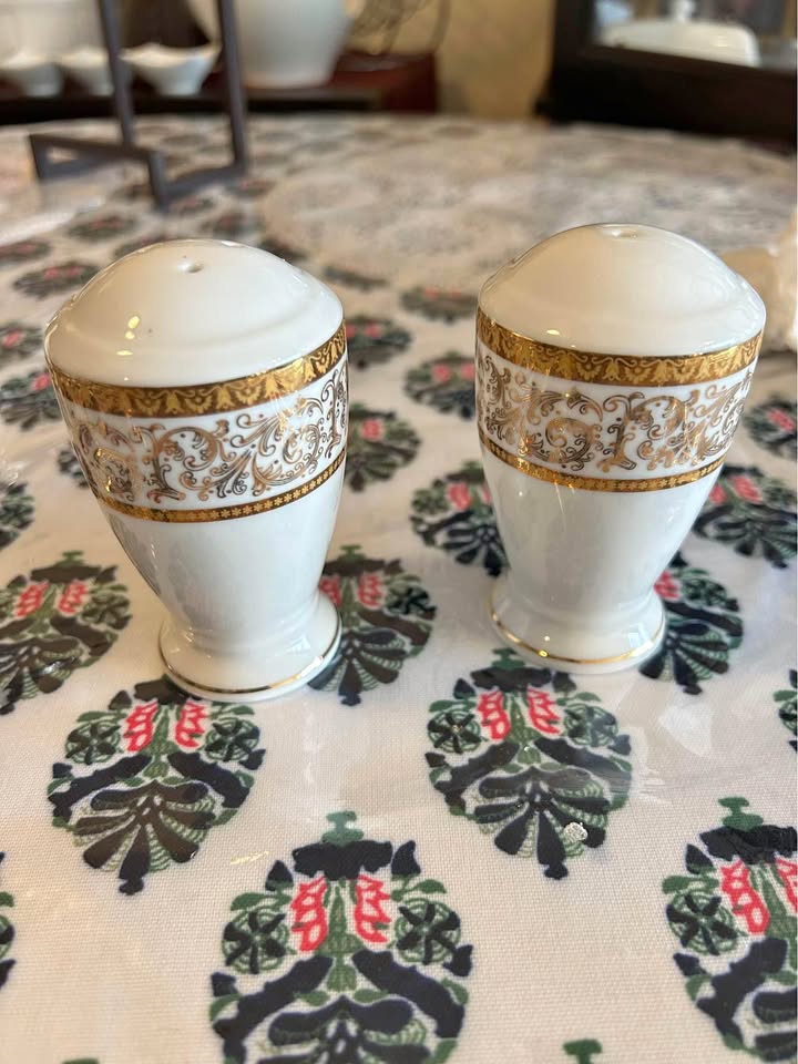 Porcelain salt and pepper shakers
