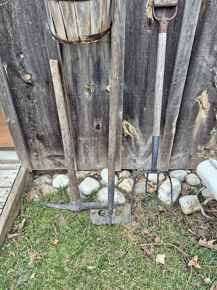 Vintage Garden Tools, ONLY PITCHFORK LEFT