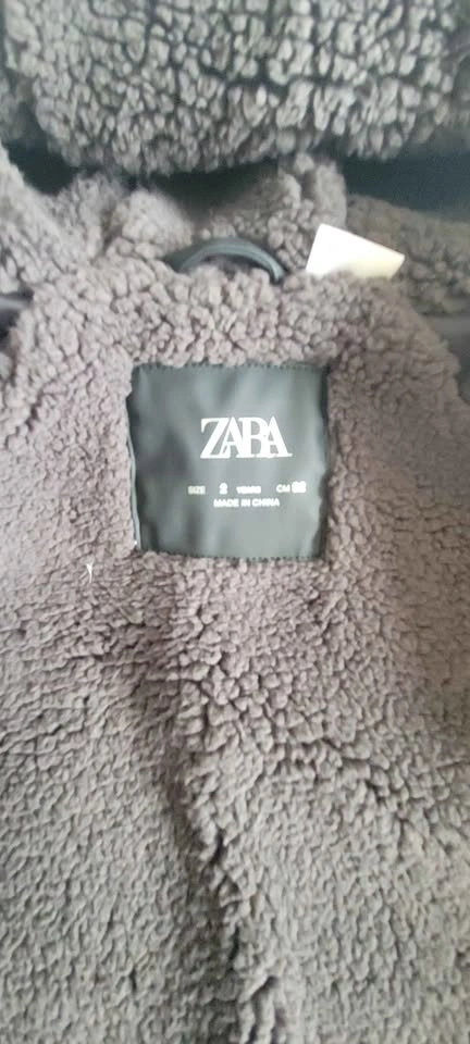 Zara Kids Black Fleece-Lined Rain Jacket (Size 2 Years) – Like N - photo 3