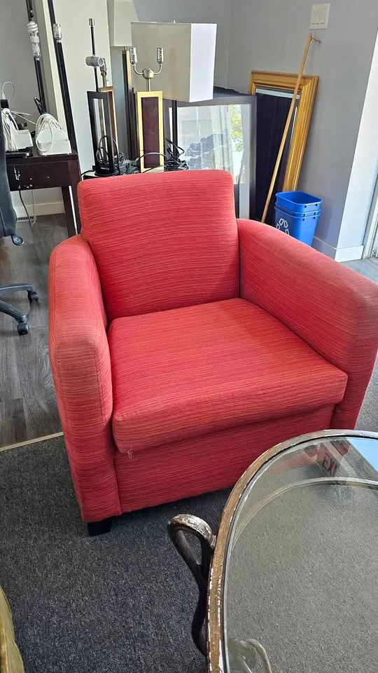 Cozy Red Fabric Chair