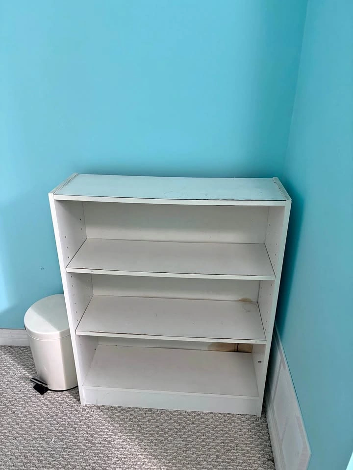 White bookshelf