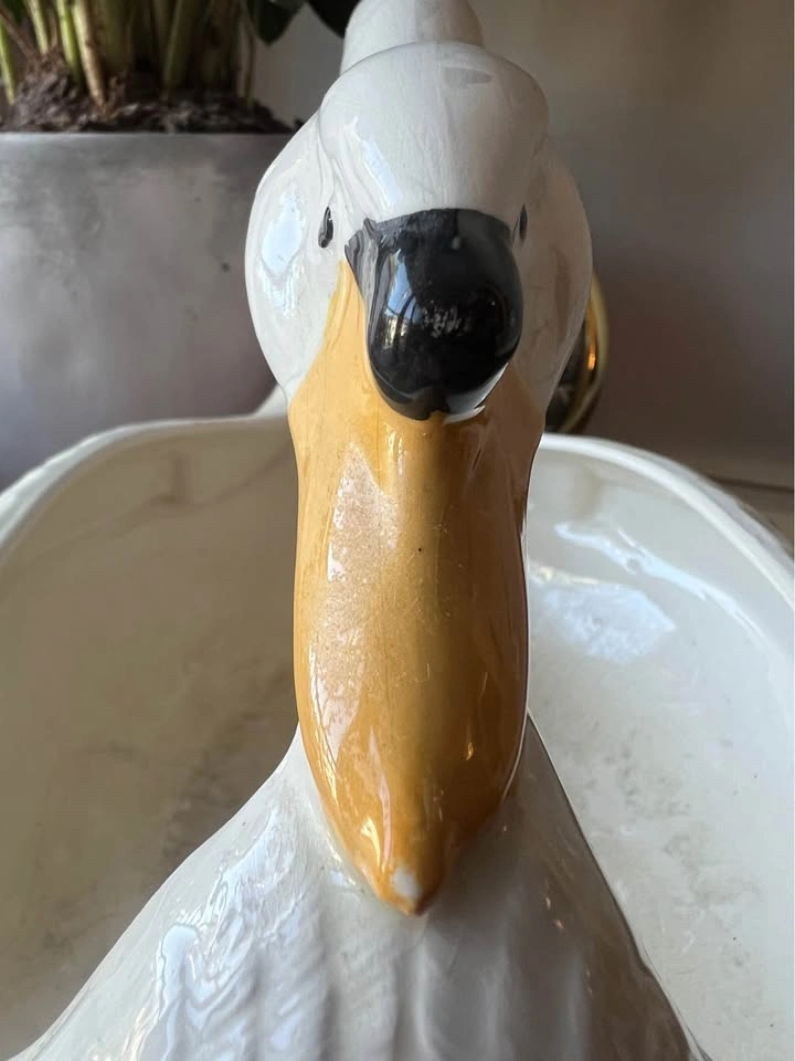 Vintage Goose Ceramic Basket/Planter - photo 5