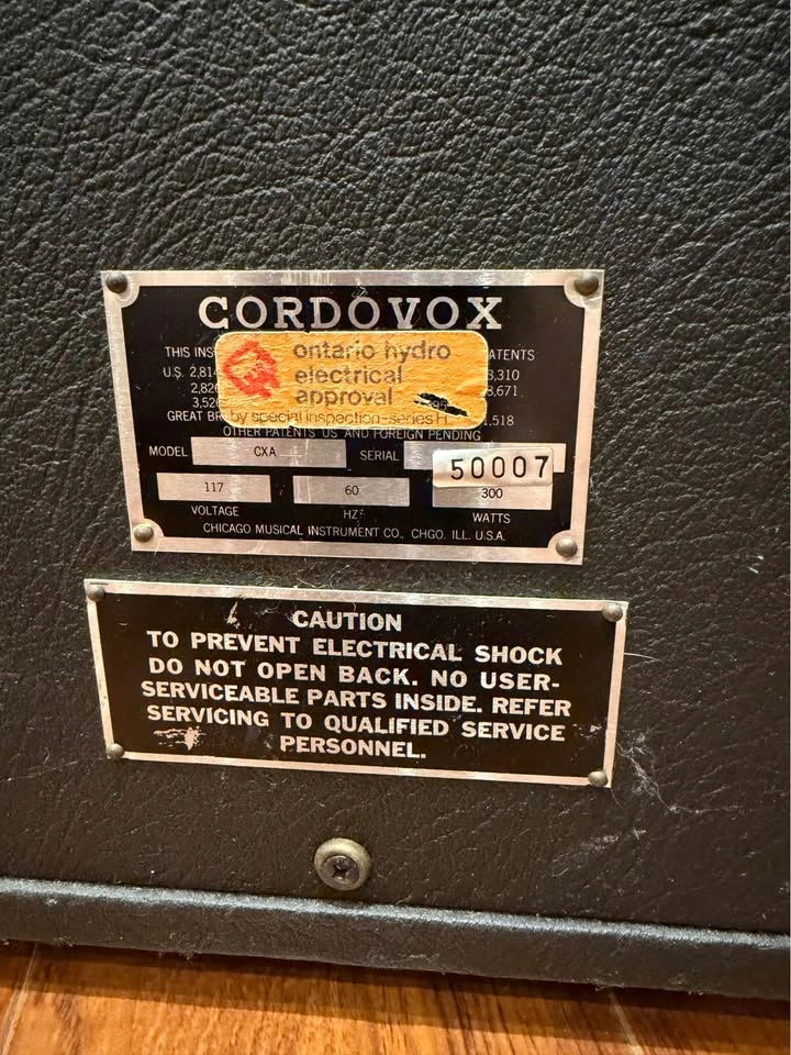 Vintage Cordovox CXA 2x12 Speaker Cabinet - Works - photo 4