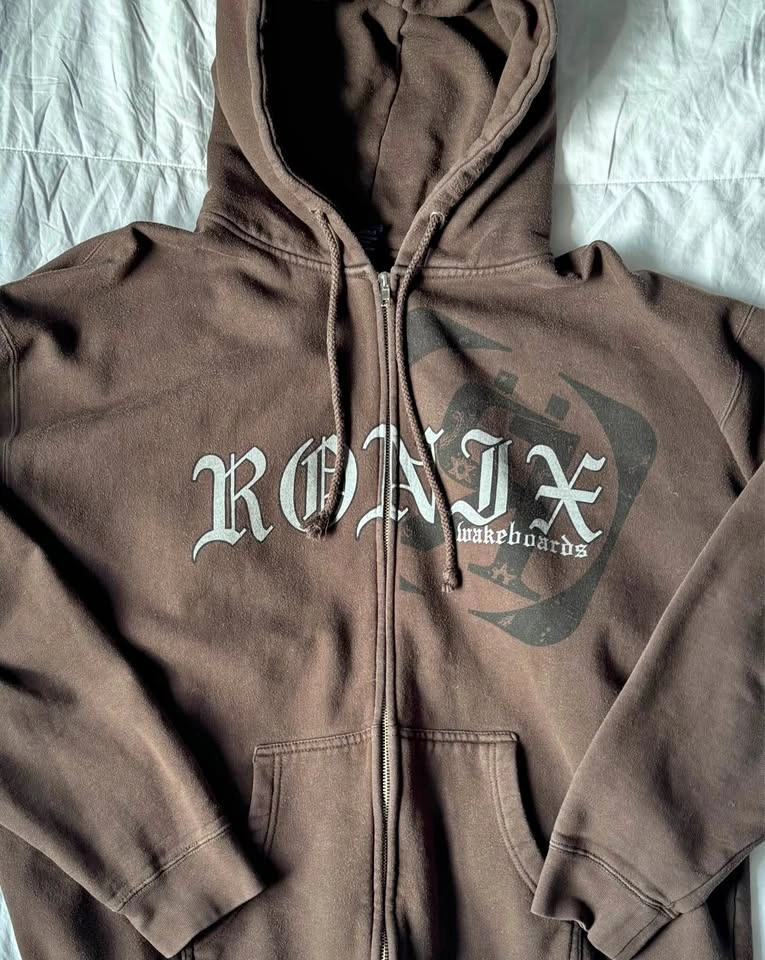 Y2K Wakeboarding RONIX Surf-Style Hoodie Zip-Up XL