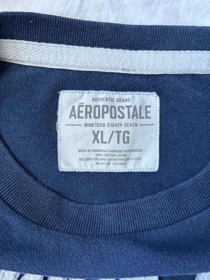 Aeropostale Navy Blue Graphic Tee "Aero NY" Size XL - photo 4
