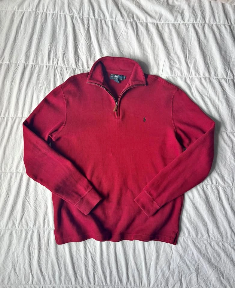 Vintage Ralph Lauren Polo Red Quarter Zip M