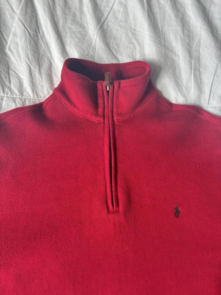 Vintage Ralph Lauren Polo Red Quarter Zip M - photo 2