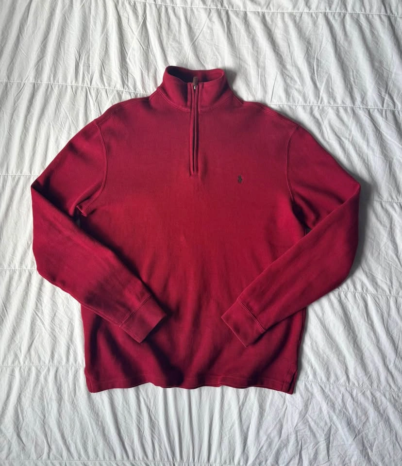 Vintage Ralph Lauren Polo Red Quarter Zip M - photo 3