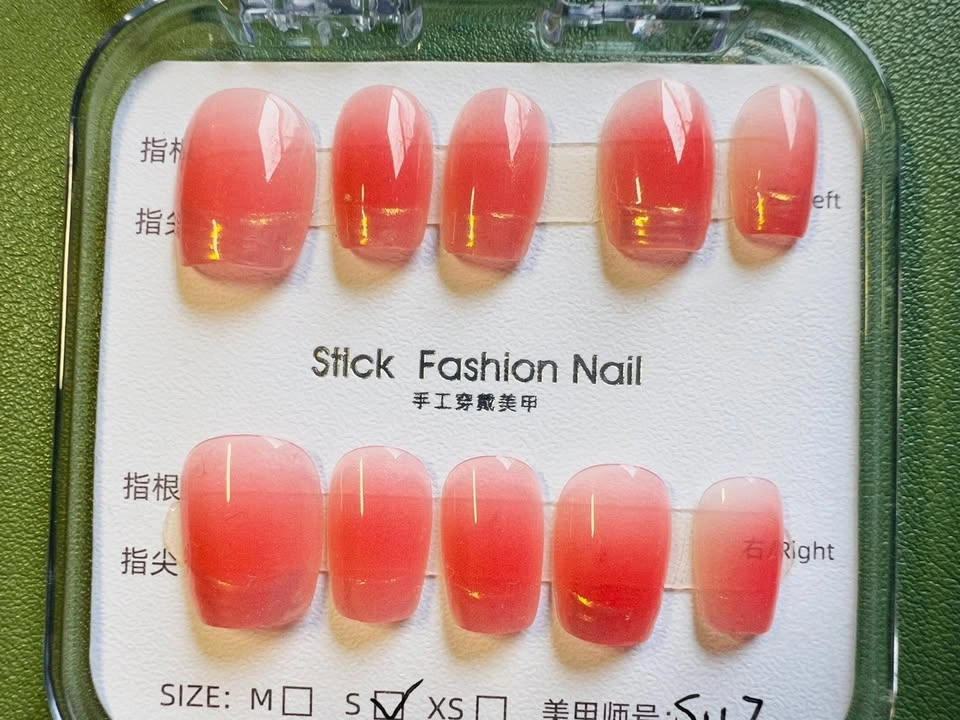 Stick Fashion Nail Pink Ombre Press-On Nails Size S - photo 2
