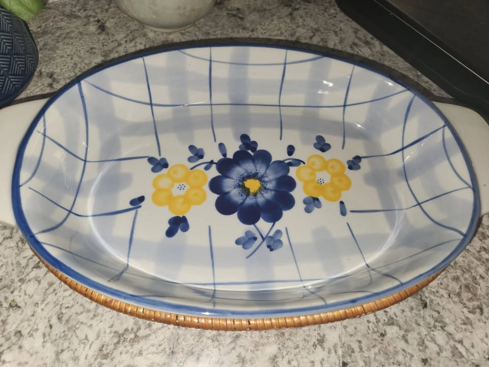 Vintage Nesting Dishes with Wicker Baskets - photo 3