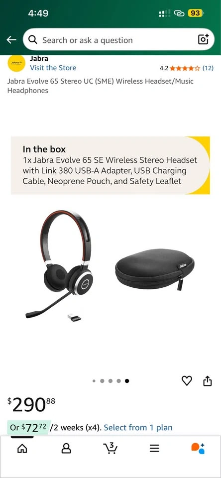 🎧 Jabra Evolve 65 Wireless Headset $100 cash only - photo 4