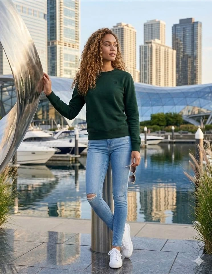 Women's Crewneck Sweatshirts - size L - photo 3