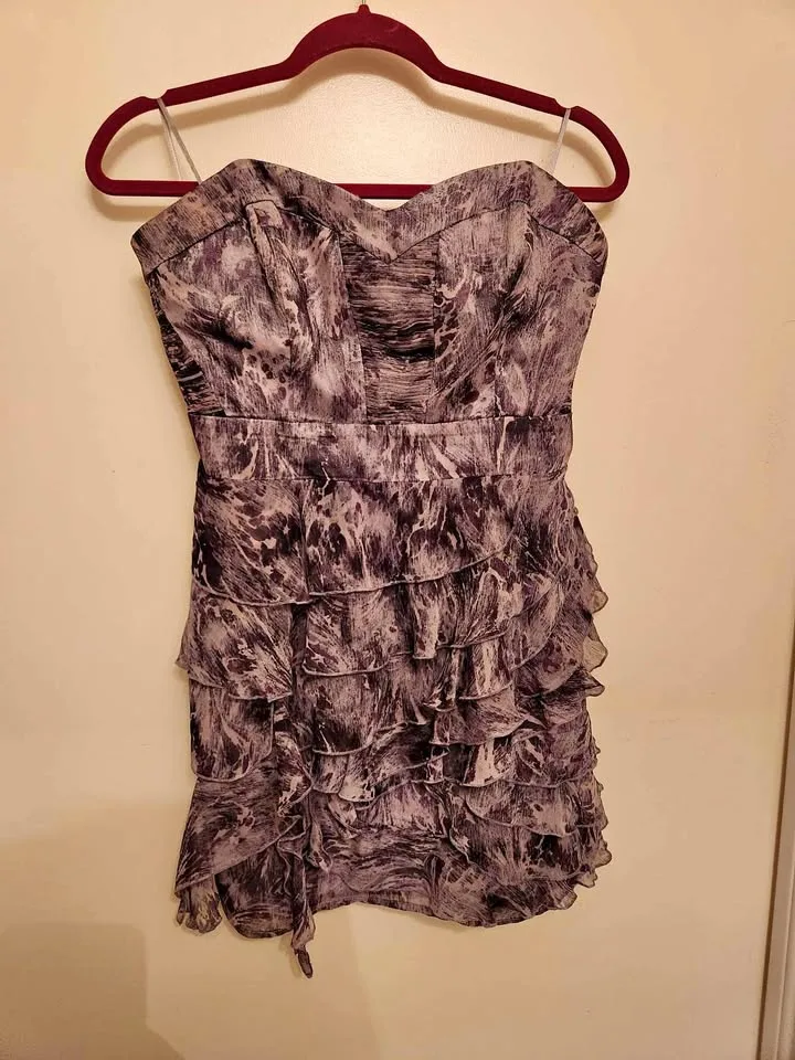 Strapless grey/purple cocktail dress from Guess (M/L) thumbnail