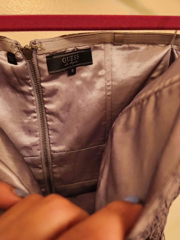Strapless grey/purple cocktail dress from Guess (M/L) - photo 3