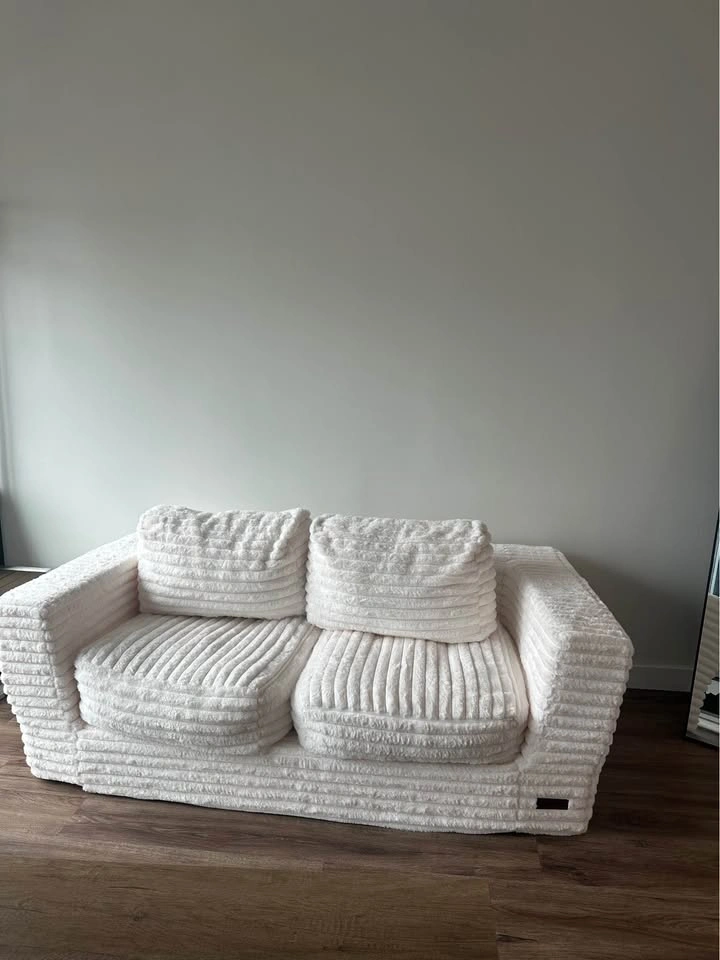 Boneless white couch / sofa - photo 4
