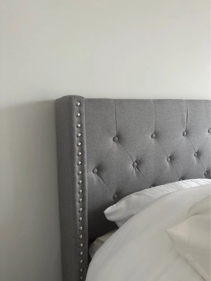 Queen Bed Frame + Mattress + Box Spring - Like New - photo 3