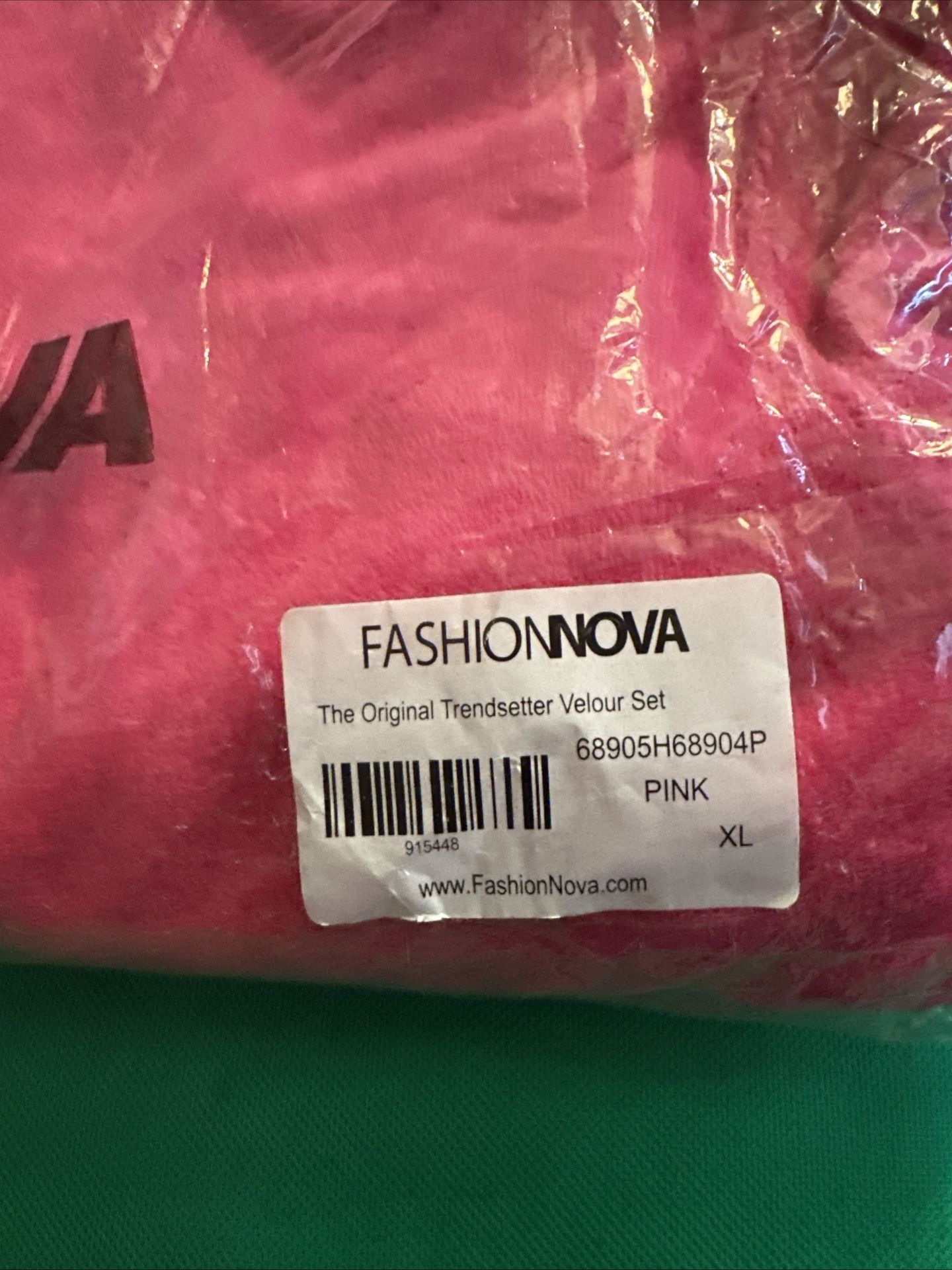 Fashion Nova Velour Track Suit Set Hot Pink XL New - photo 3