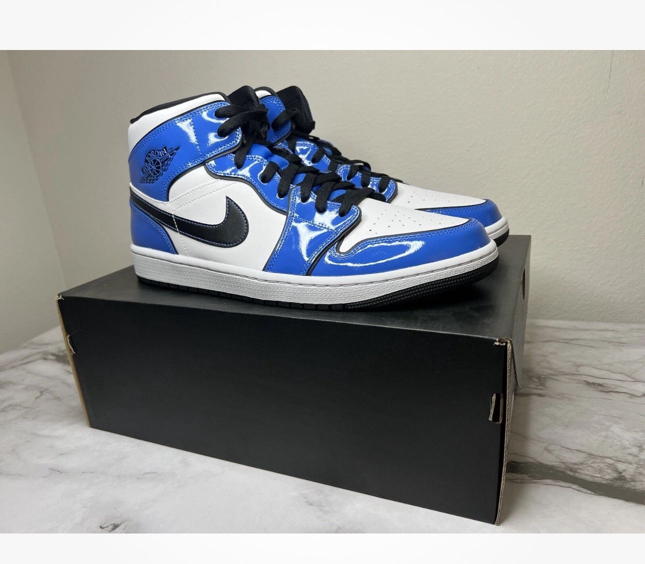 Nike Air Jordan 1 Mid SE Signal Blue DD6834-402 Men's US 12
