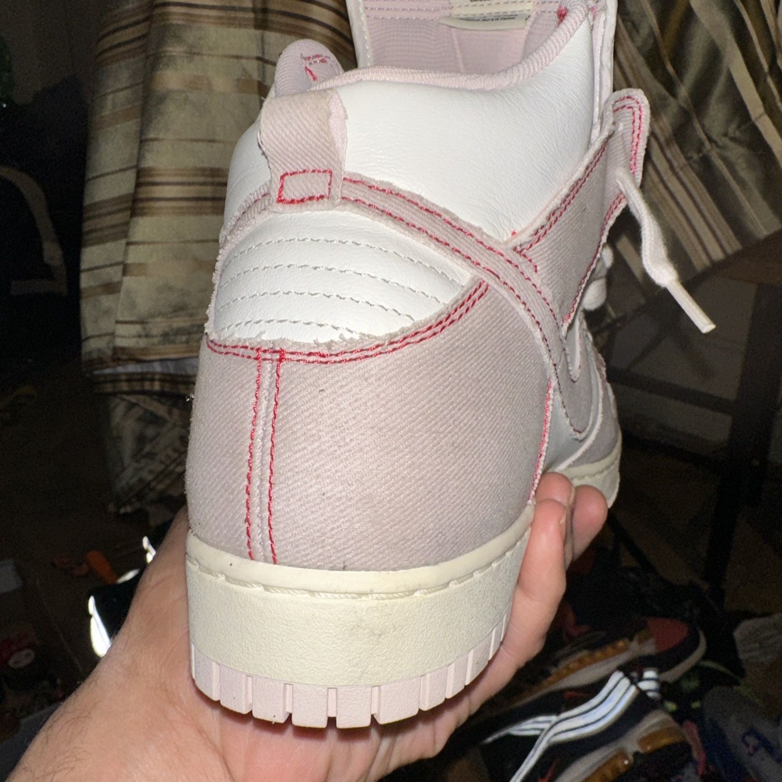 Nike Dunk Hi 1985 Summit White Barely Rose Denim Sz 11.5 - photo 5