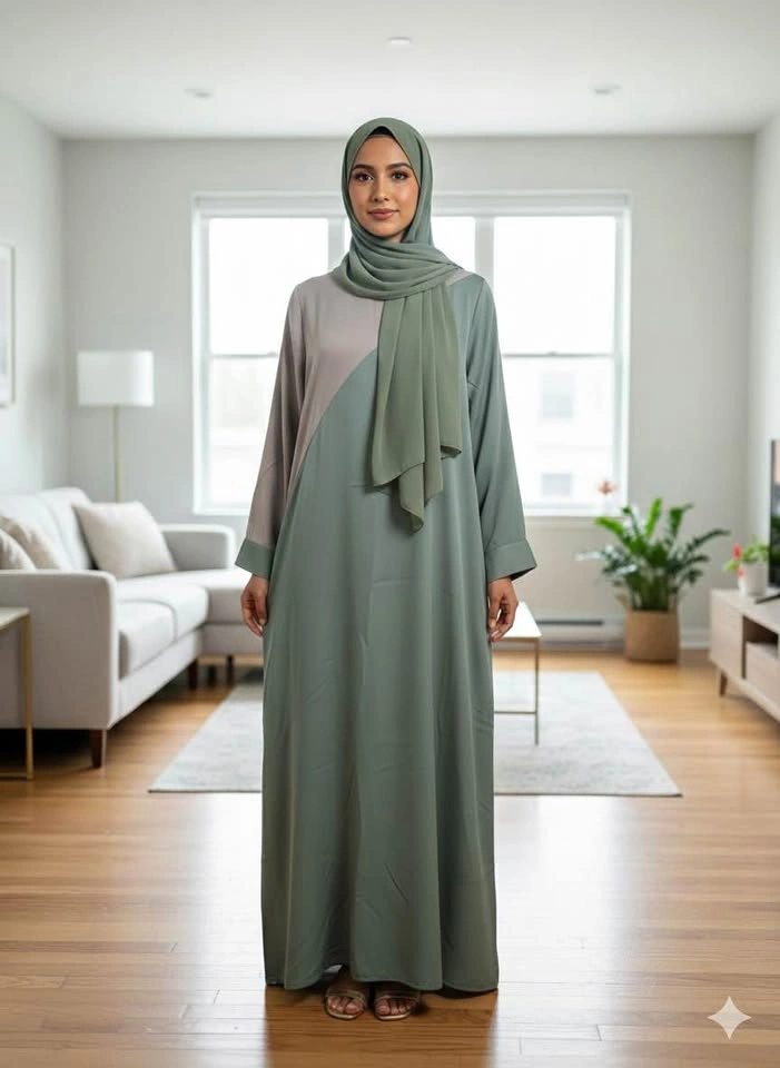 Sage Green Abaya Dress - Size XL