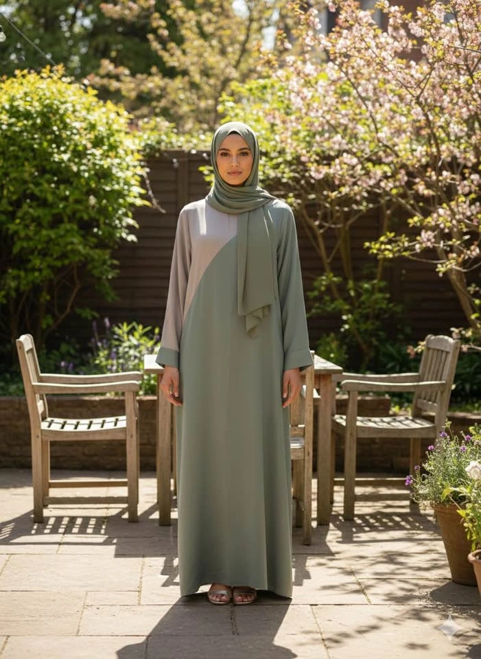 Sage Green Abaya Dress - Size XL - photo 2