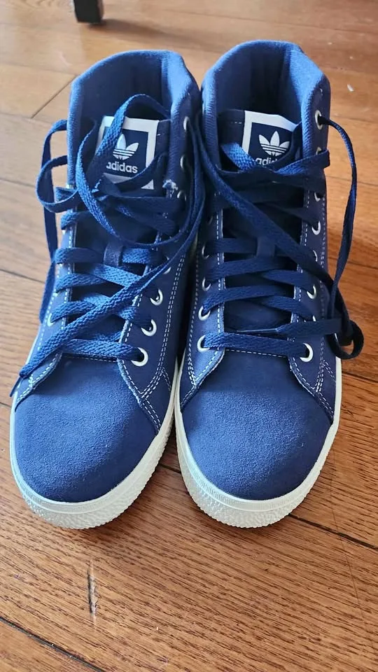 New Adidas Women's Blue High Top Sneakers (size 7) thumbnail