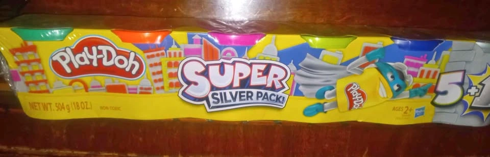 Super silver 5 pack of different color Play-Doh brand new in pac