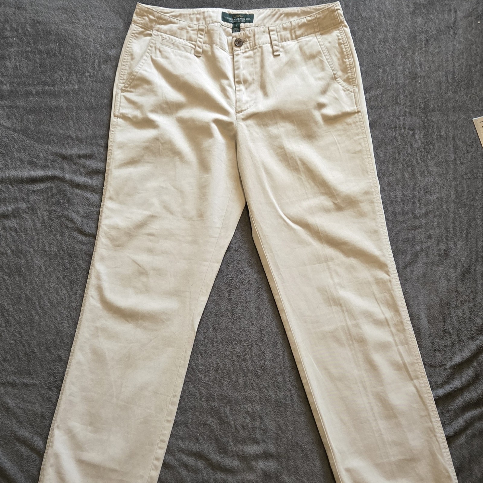 Lauren Ralph Lauren Women's Newbury Chino Pants Sz 8 Tan Khaki S - photo 2