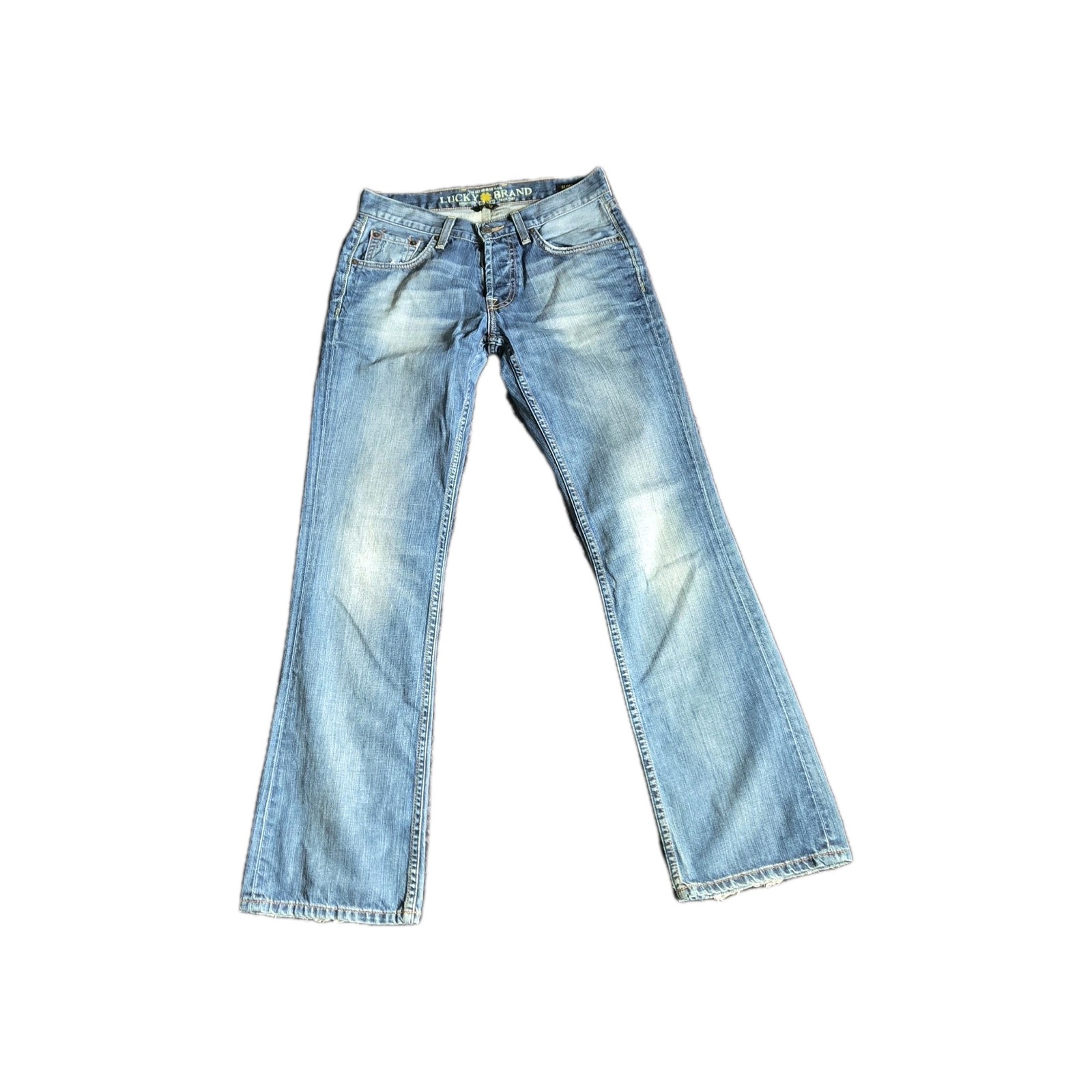 Lucky Brand Slim Bootleg Jeans Men's 29x32 Medium Wash Distresse