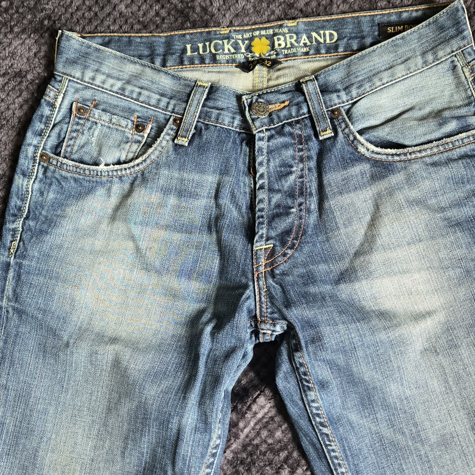 Lucky Brand Slim Bootleg Jeans Men's 29x32 Medium Wash Distresse - photo 4