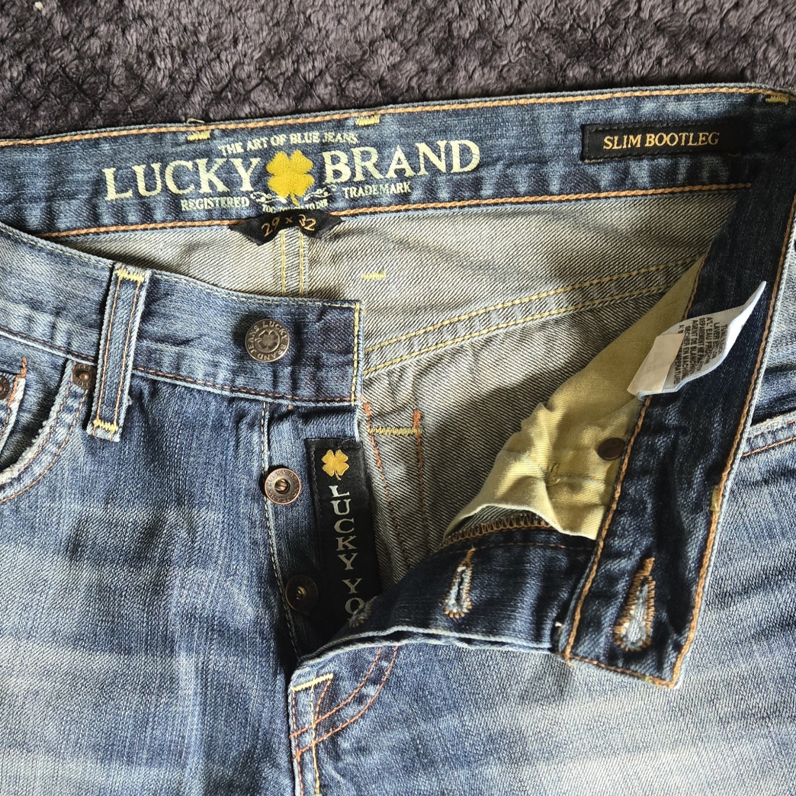 Lucky Brand Slim Bootleg Jeans Men's 29x32 Medium Wash Distresse - photo 5