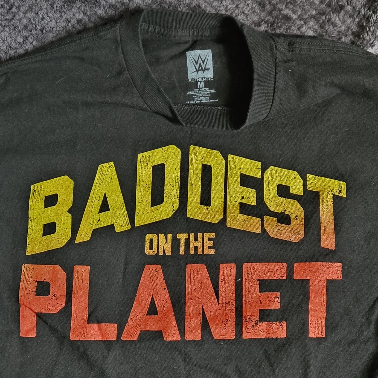 WWE Authentic Ronda Rowdy Rousey Baddest On The Planet Shirt, Me - photo 3
