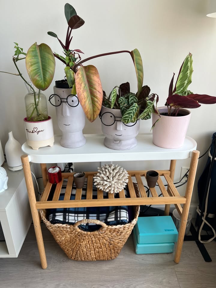 Plant stands white and bamboo colour. - photo 2