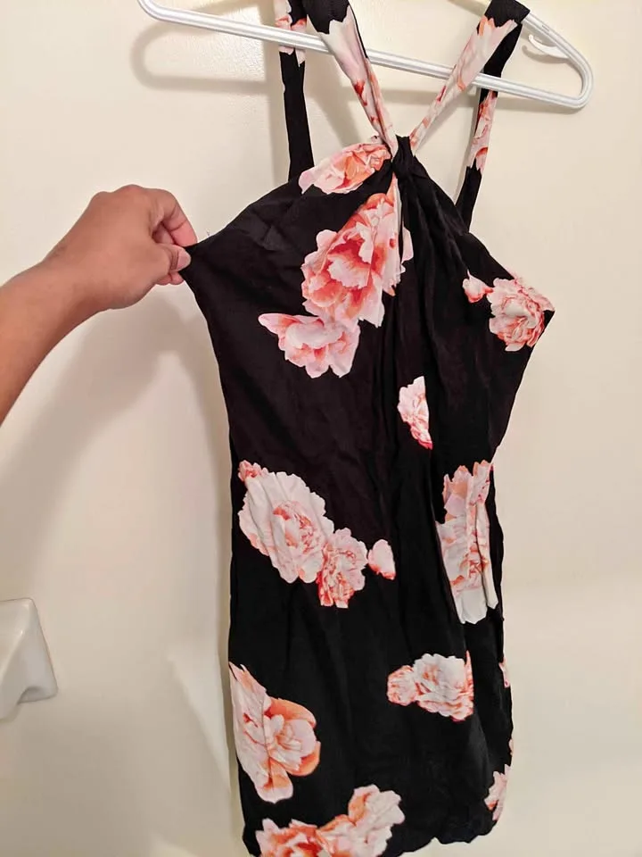 Floral print summer dress (M) thumbnail
