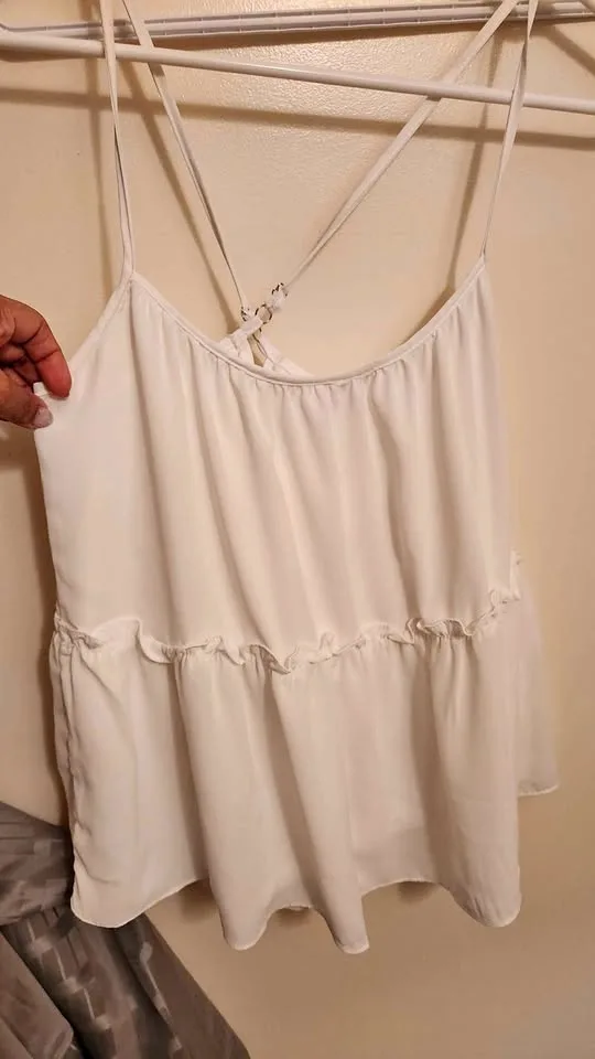 White cropped tank (M) thumbnail