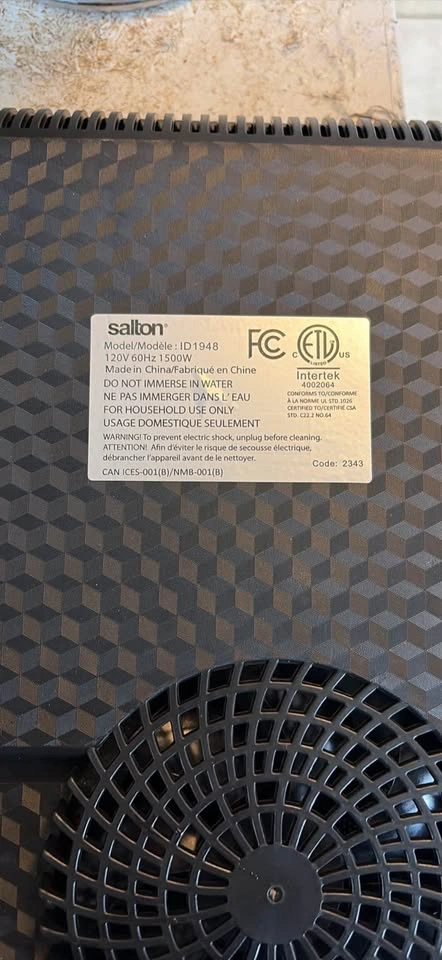 Salton Induction Cooktop ID1948 - photo 2