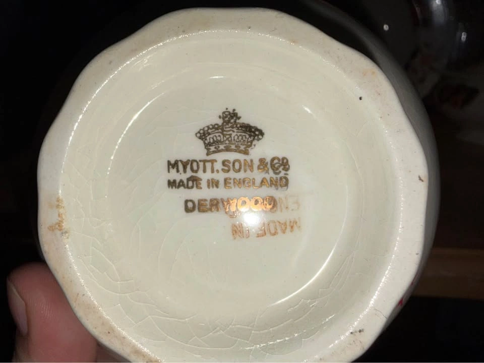 Vintage Myott Son & Co "Derwood" China Serving Set Floral - photo 3