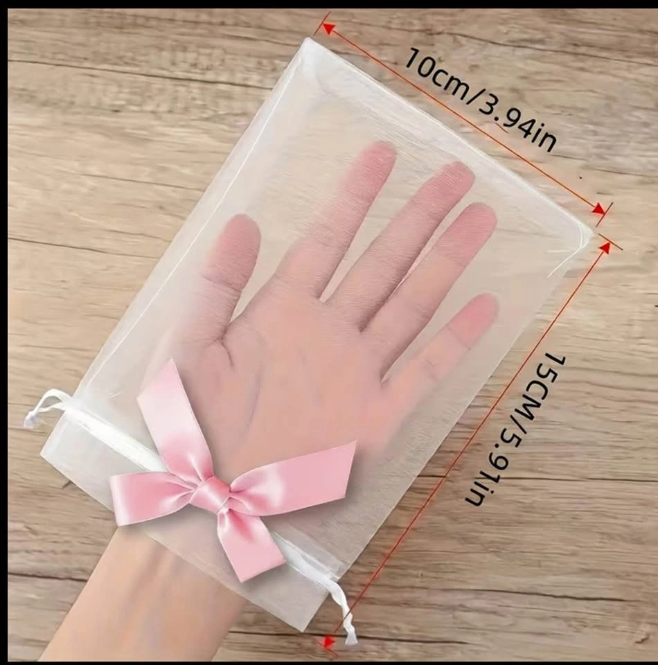 25 Large Bow Party Favor Mesh Baggies