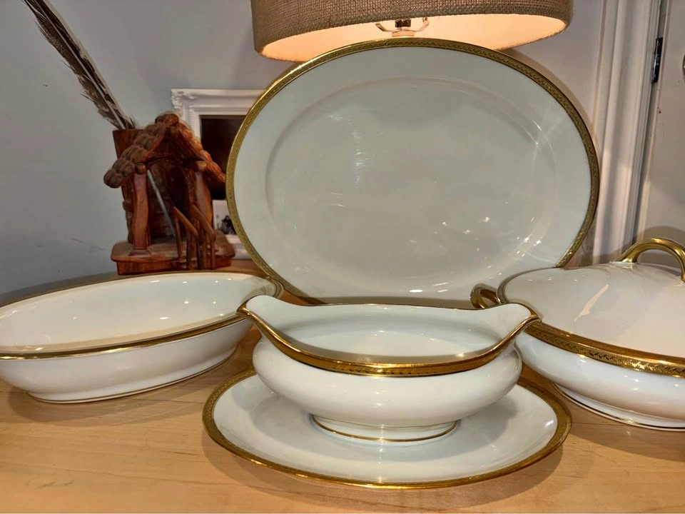 Antique Limoges France Serving Set – Charles Field Haviland Gold
