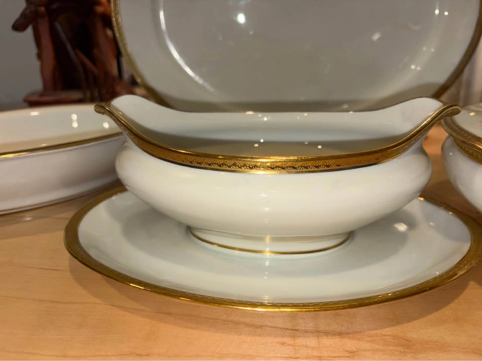 Antique Limoges France Serving Set – Charles Field Haviland Gold - photo 3