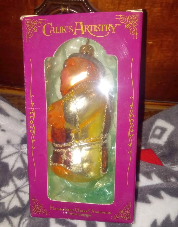 Calik's Artistry Handcrafted Glass Europe Ornament nos