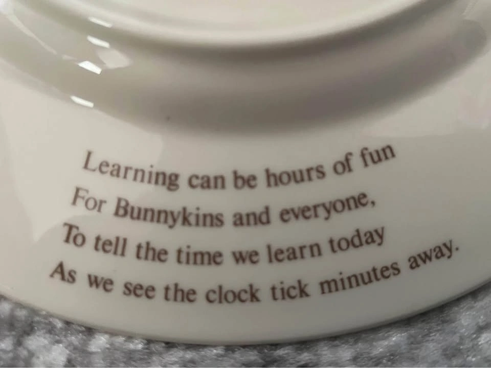 Vintage Royal Doulton Bunnykins Teaching Clock 1984 - photo 4