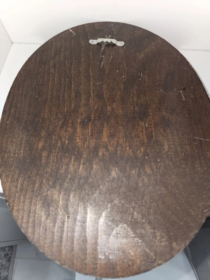 Vintage Owl Wall Art on Oval Solid Wood Backing - photo 2