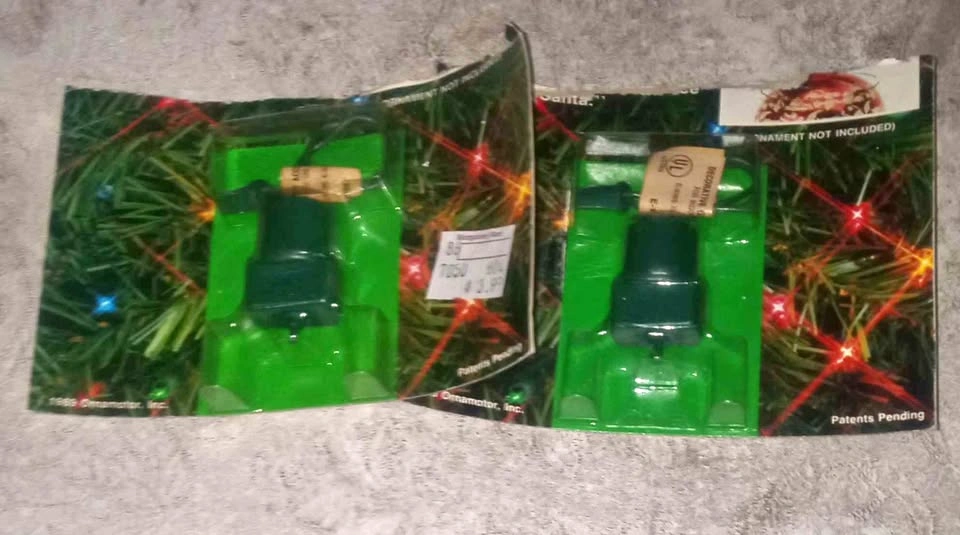 Vintage Noma Ornamotor Christmas Ornament Rotation Motion Lot (2