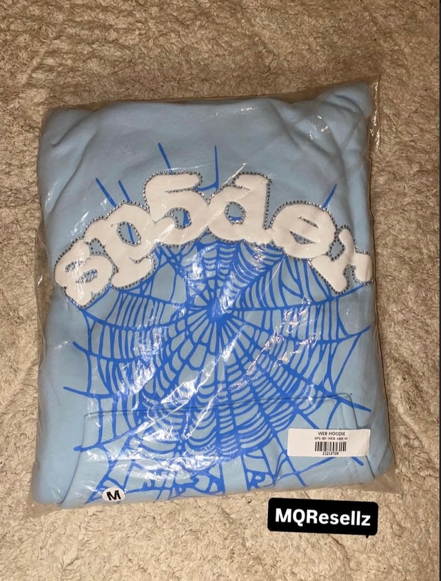 Sky blue Sp5der hoodie
