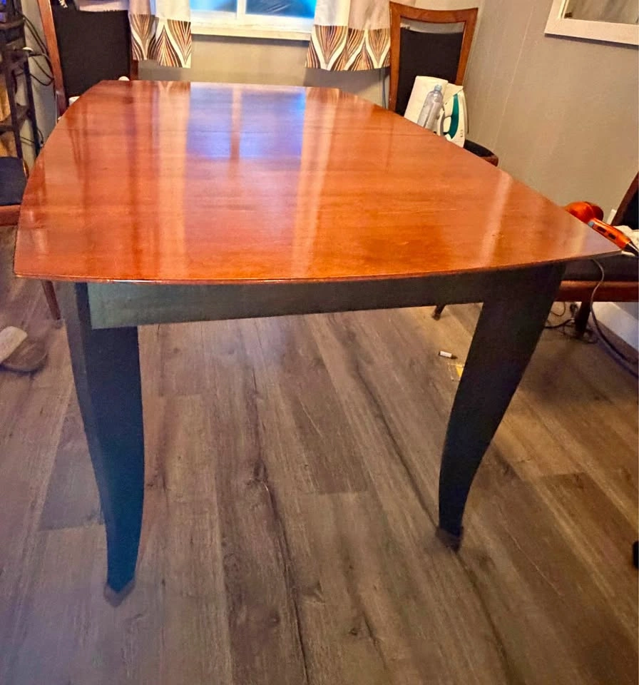 4-8 Person Wood Table with Extension Leaf