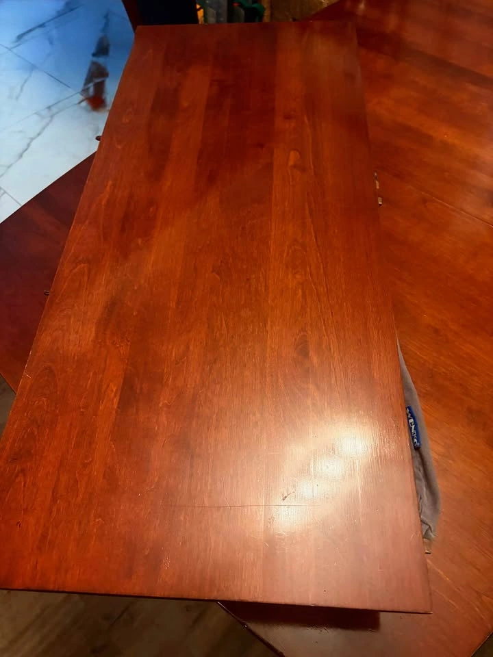 4-8 Person Wood Table with Extension Leaf - photo 5