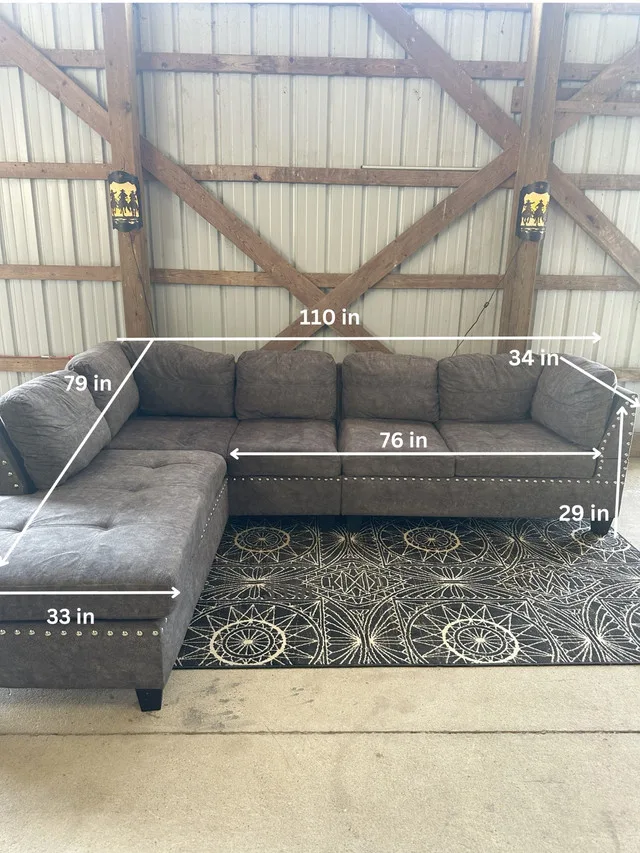 Delivery Available Amazon Grey Sectional image indicator(8)