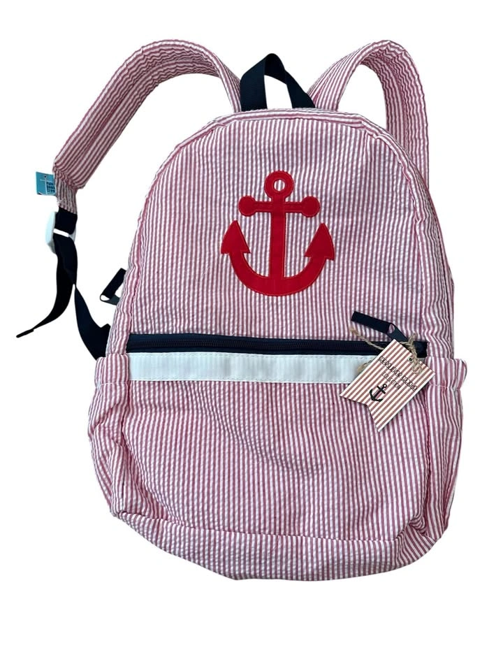 Seersucker Seaside Backpack Nautical